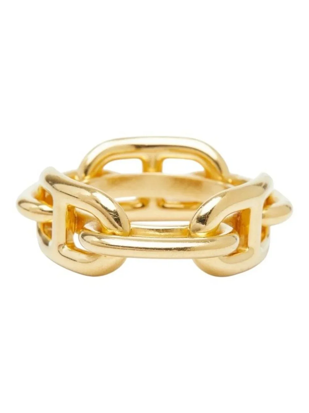 Hermes Legato Chaine D'ancre Scarf Ring Gold Plated